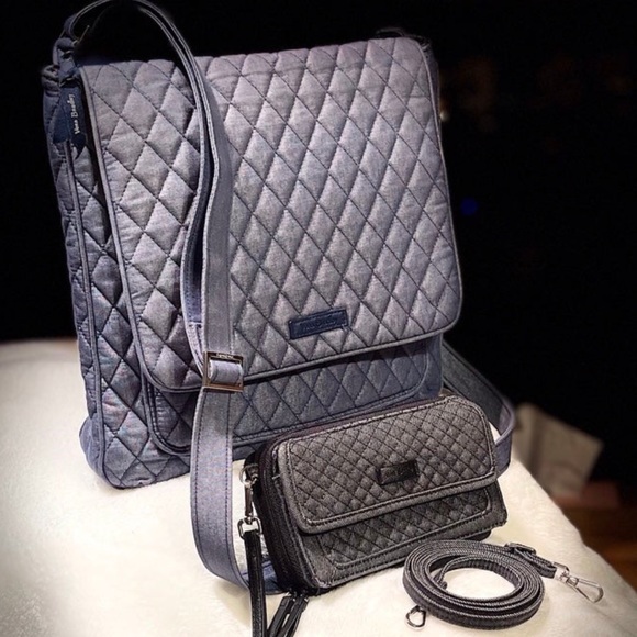 Vera Bradley Handbags - VB Essentials Crossbody Mailbag Denim w/Denim RFID Wallet/crossbody